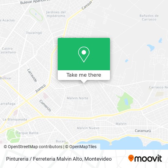 Pintureria / Ferreteria Malvin Alto map