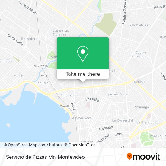 Servicio de Pizzas Mn map