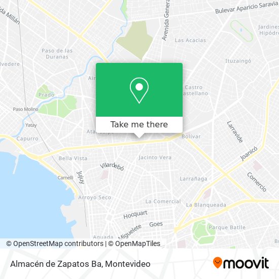 Mapa de Almacén de Zapatos Ba