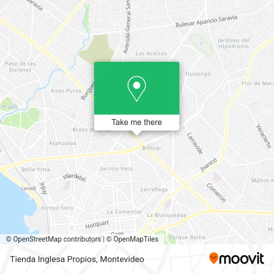 Tienda Inglesa Propios map