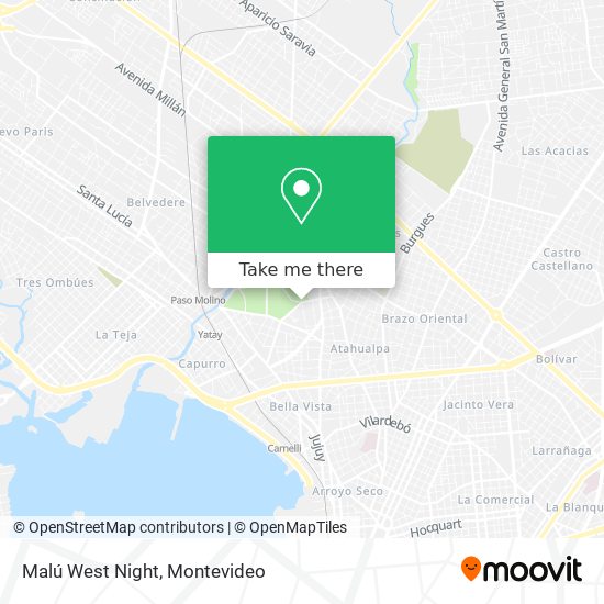 Malú West Night map