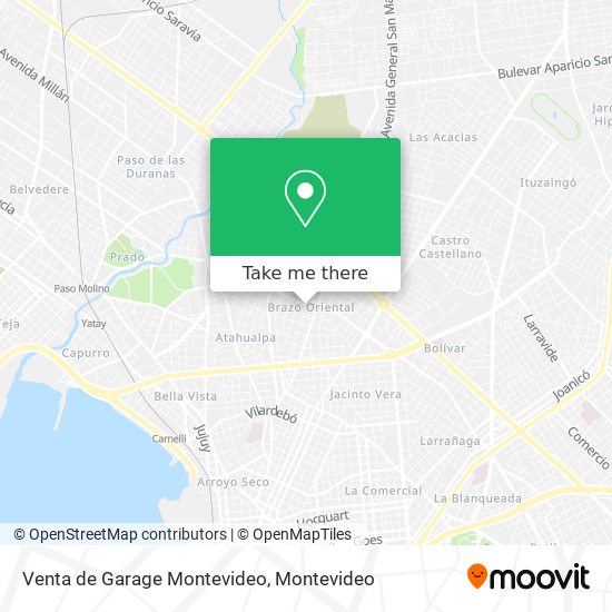 Mapa de Venta de Garage Montevideo