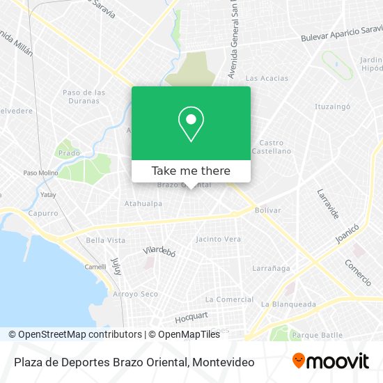 Mapa de Plaza de Deportes Brazo Oriental