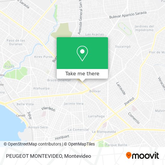 PEUGEOT MONTEVIDEO map