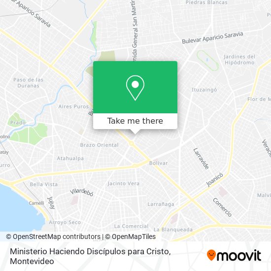 Ministerio Haciendo Discípulos para Cristo map