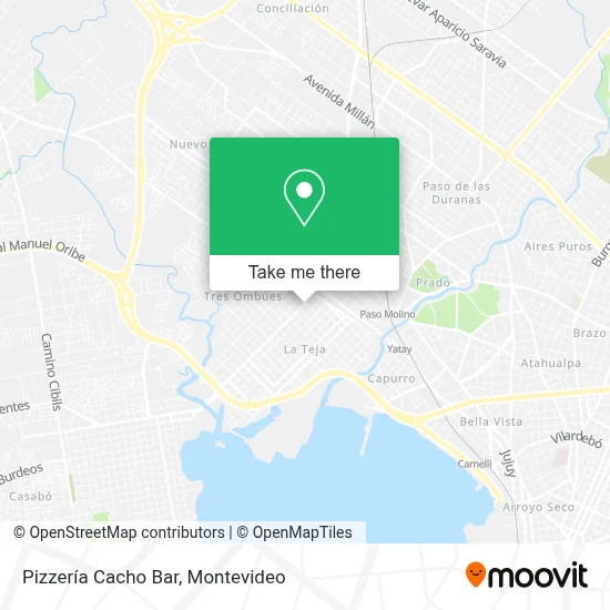 Pizzería Cacho Bar map