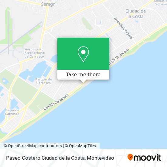 Mapa de Paseo Costero Ciudad de la Costa