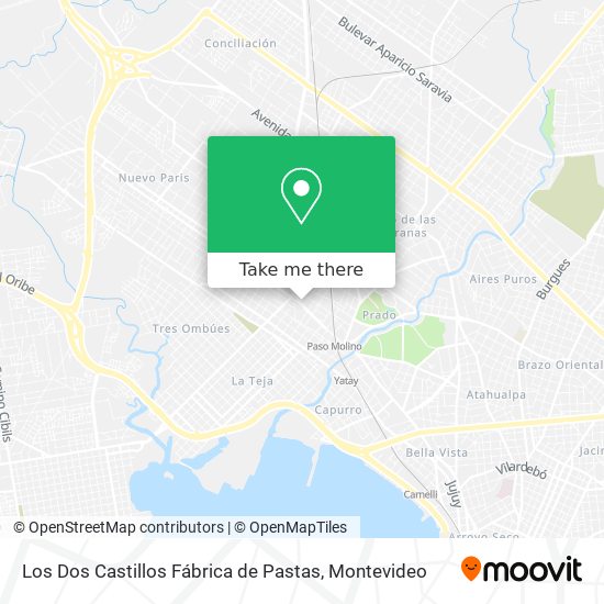 Los Dos Castillos Fábrica de Pastas map