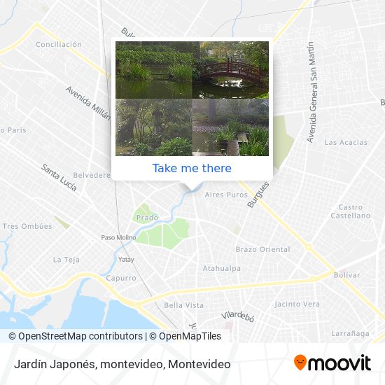Jardín Japonés, montevideo map