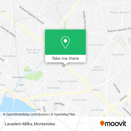 Lavadero Milka map