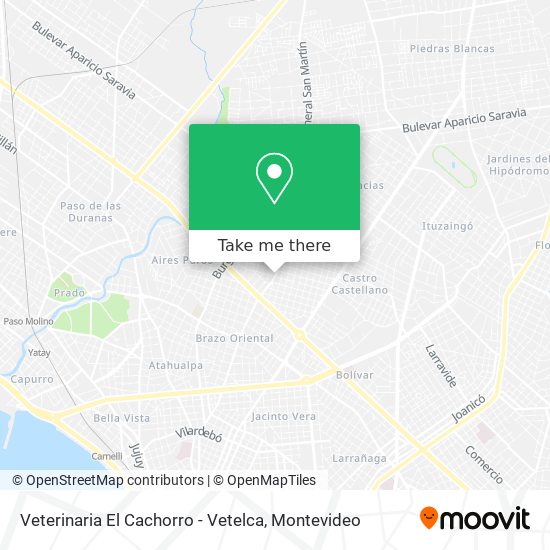 Veterinaria El Cachorro - Vetelca map