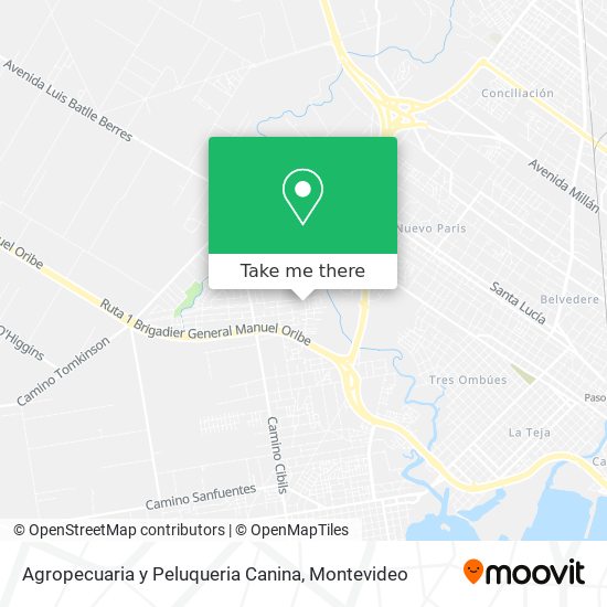 Mapa de Agropecuaria y Peluqueria Canina