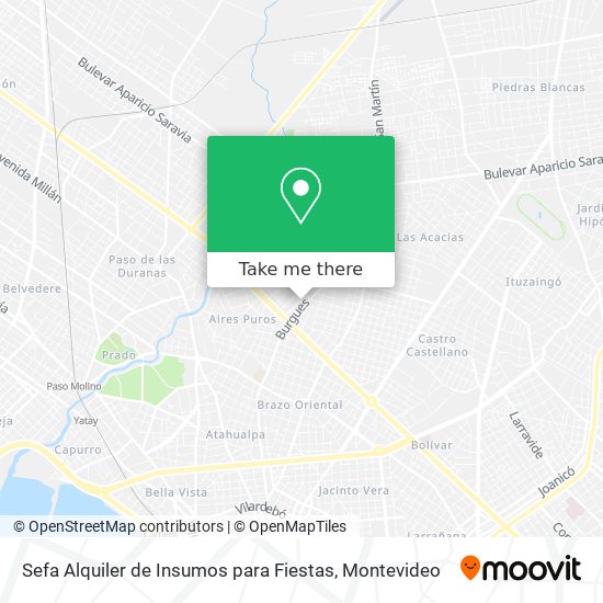 Sefa Alquiler de Insumos para Fiestas map