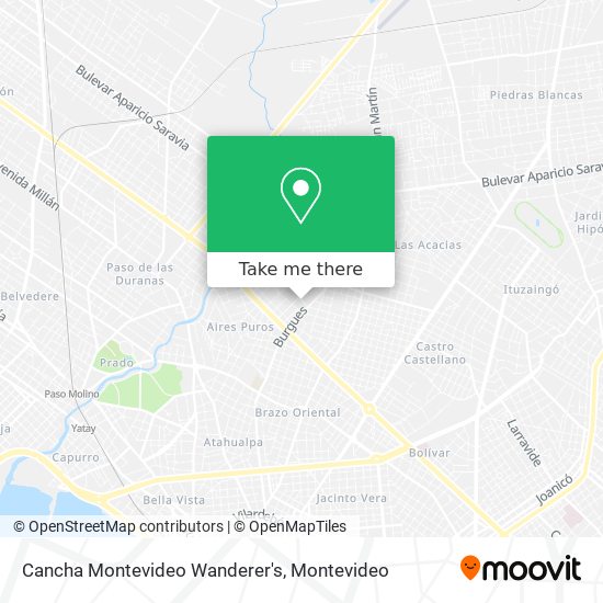 Mapa de Cancha Montevideo Wanderer's