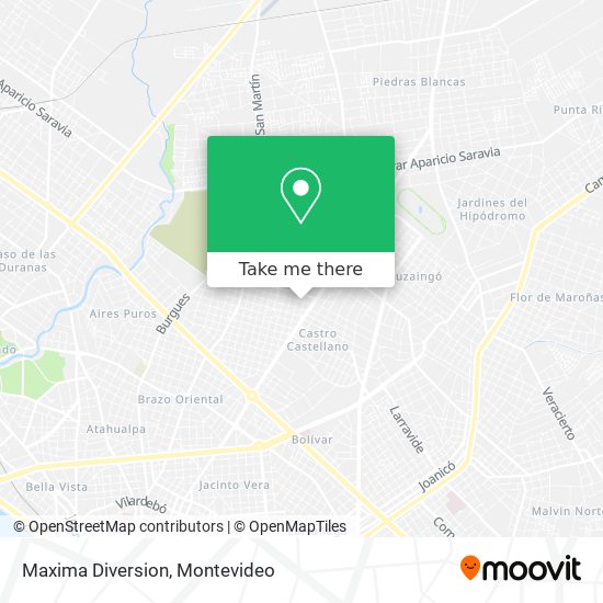 Maxima Diversion map