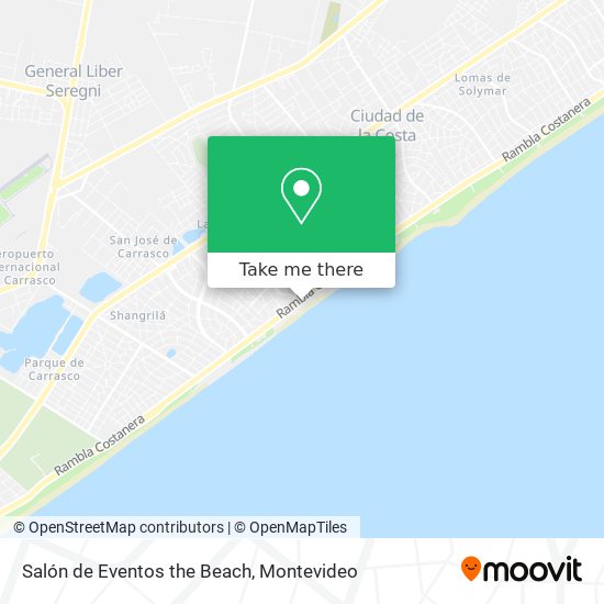 Mapa de Salón de Eventos the Beach