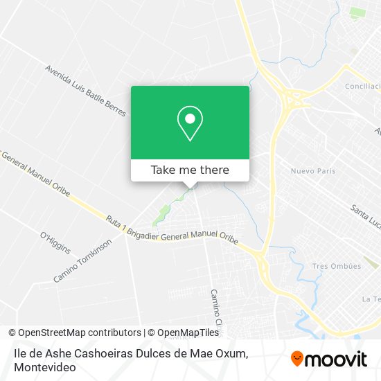 Mapa de Ile de Ashe Cashoeiras Dulces de Mae Oxum
