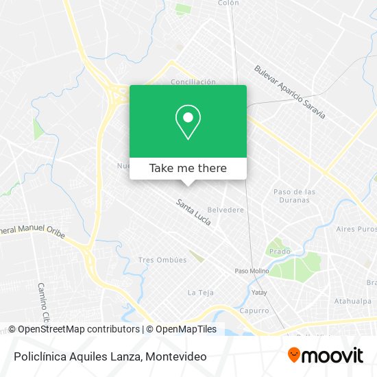 Policlínica Aquiles Lanza map