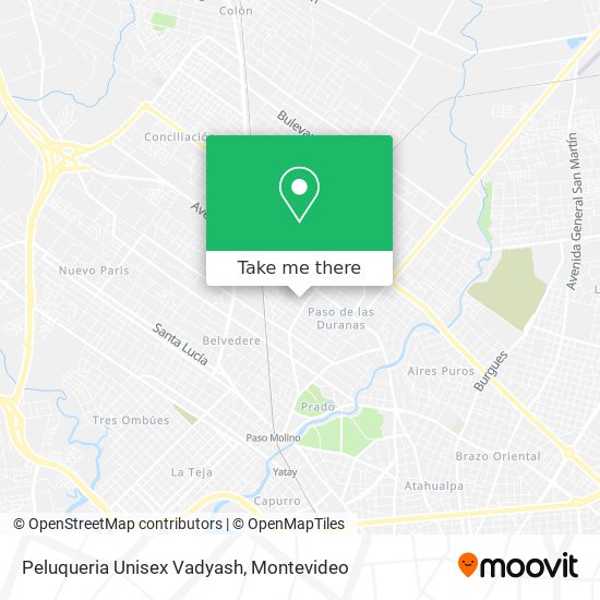 Peluqueria Unisex Vadyash map