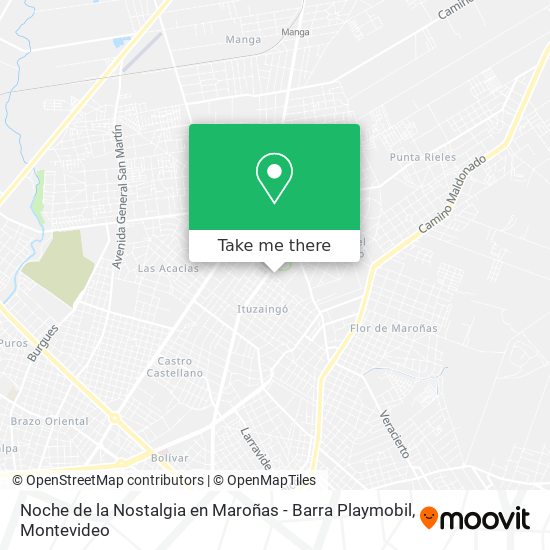 Noche de la Nostalgia en Maroñas - Barra Playmobil map