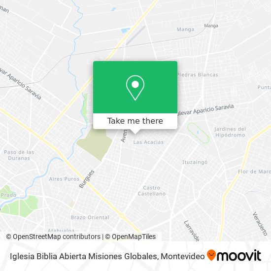 Iglesia Biblia Abierta Misiones Globales map