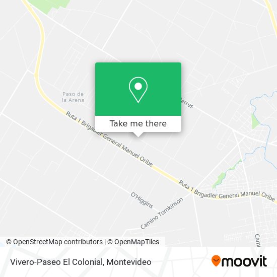 Vivero-Paseo El Colonial map
