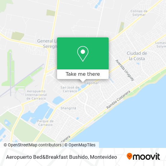 Aeropuerto Bed&Breakfast Bushido map