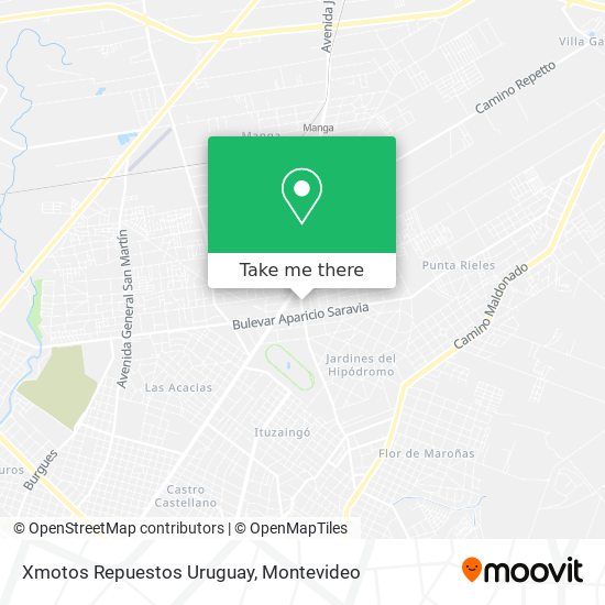 Xmotos Repuestos Uruguay map