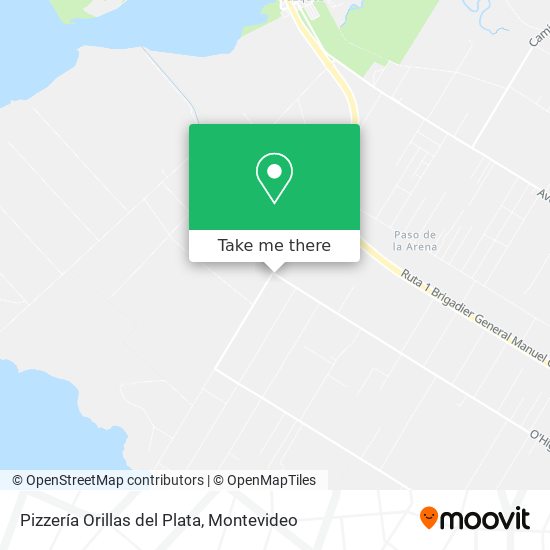 Pizzería Orillas del Plata map