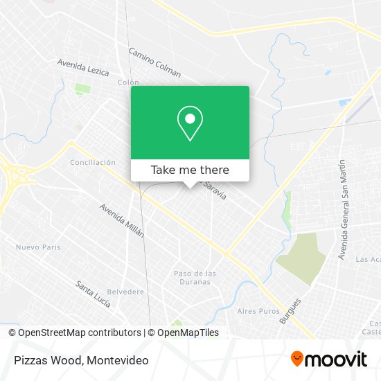 Pizzas Wood map