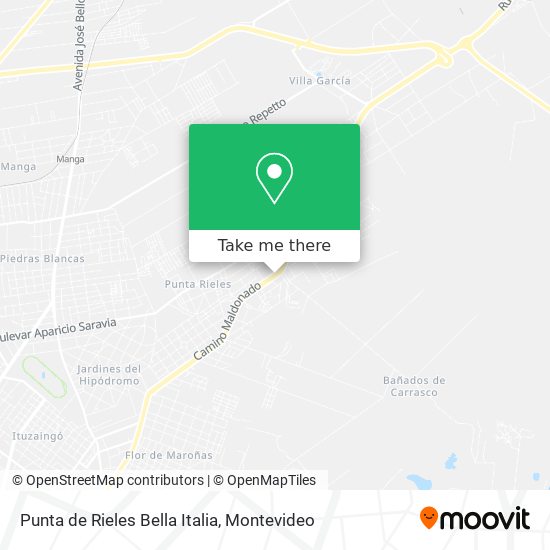 Mapa de Punta de Rieles Bella Italia