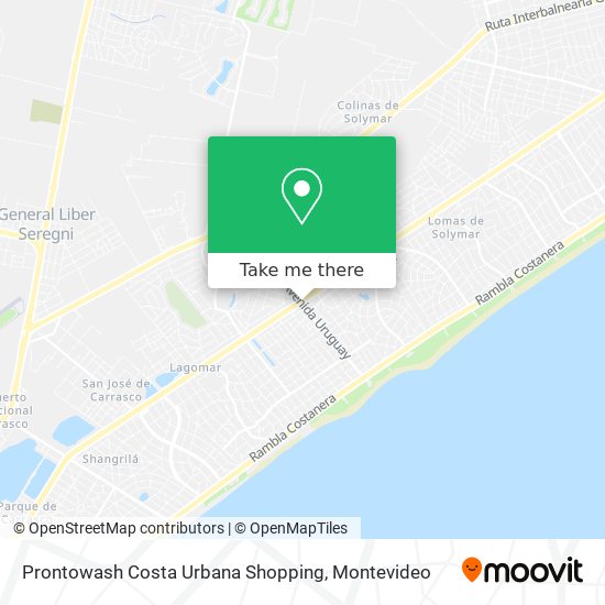 Prontowash Costa Urbana Shopping map