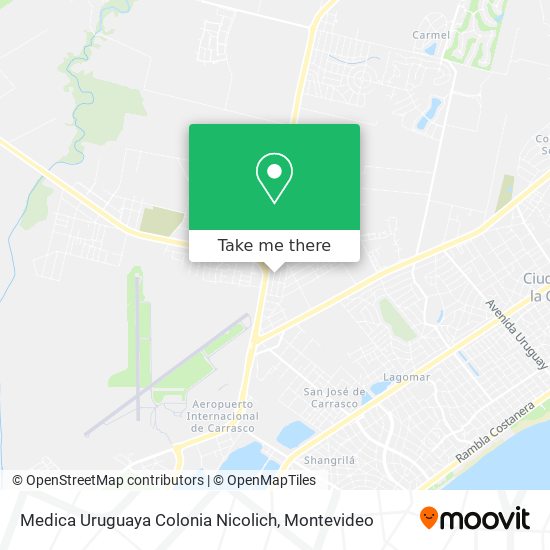 Mapa de Medica Uruguaya Colonia Nicolich