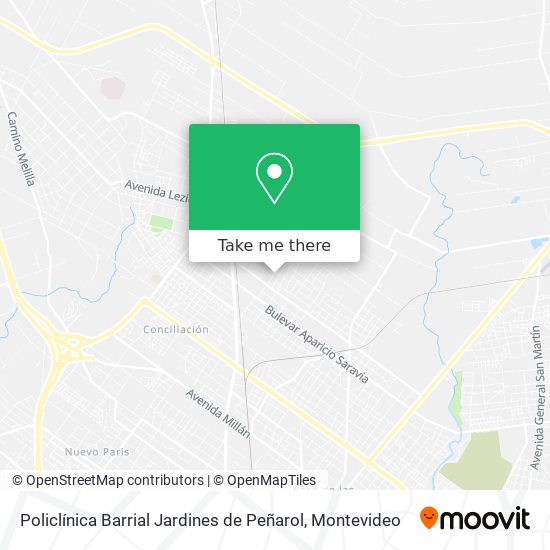 Policlínica Barrial Jardines de Peñarol map