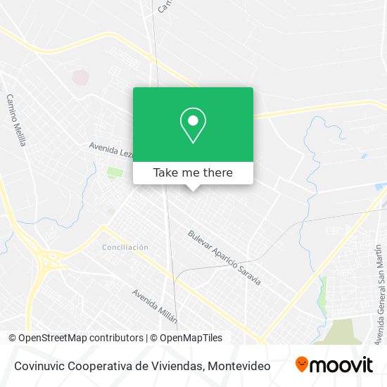 Mapa de Covinuvic Cooperativa de Viviendas