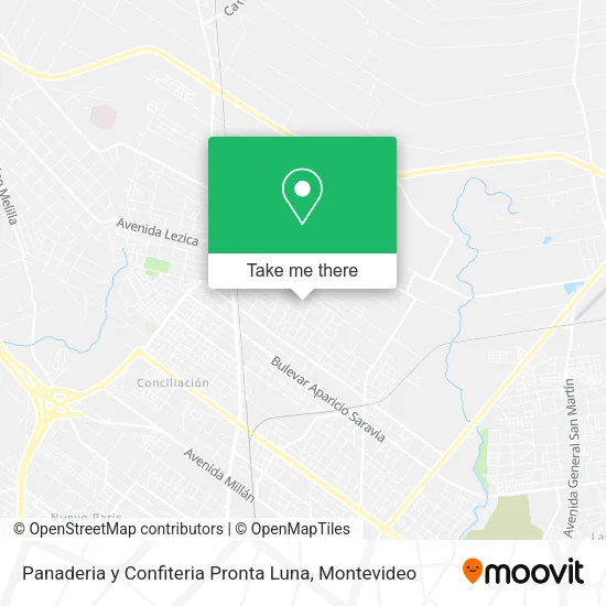Mapa de Panaderia y Confiteria Pronta Luna