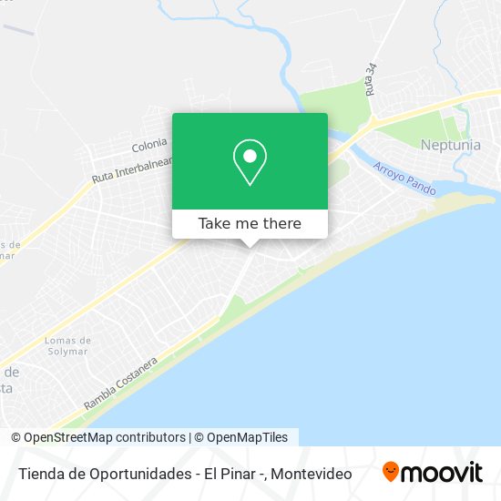 Mapa de Tienda de Oportunidades - El Pinar -