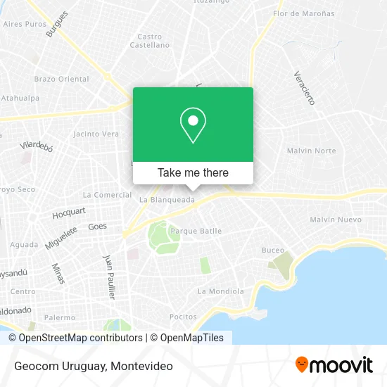 Mapa de Geocom Uruguay