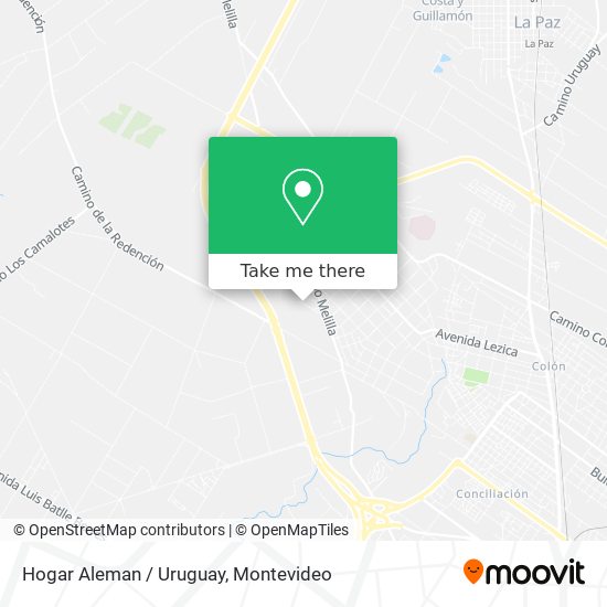 Hogar Aleman / Uruguay map