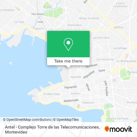 Antel - Complejo Torre de las Telecomunicaciones map