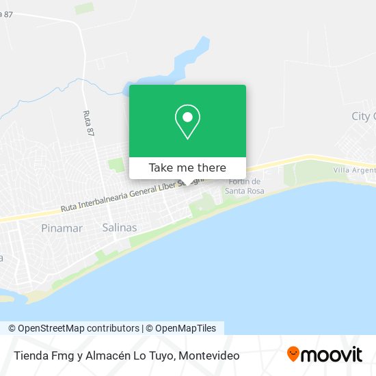Mapa de Tienda Fmg y Almacén Lo Tuyo