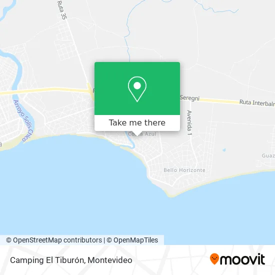 Camping El Tiburón map