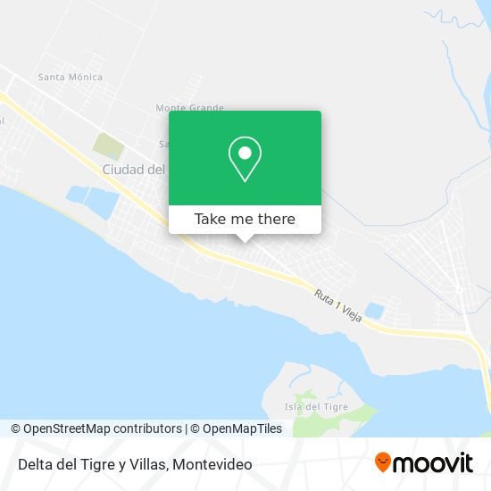 Delta del Tigre y Villas map