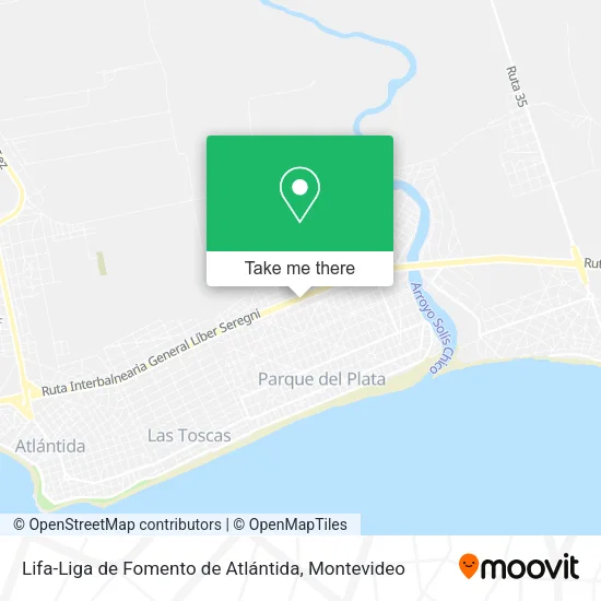 Lifa-Liga de Fomento de Atlántida map