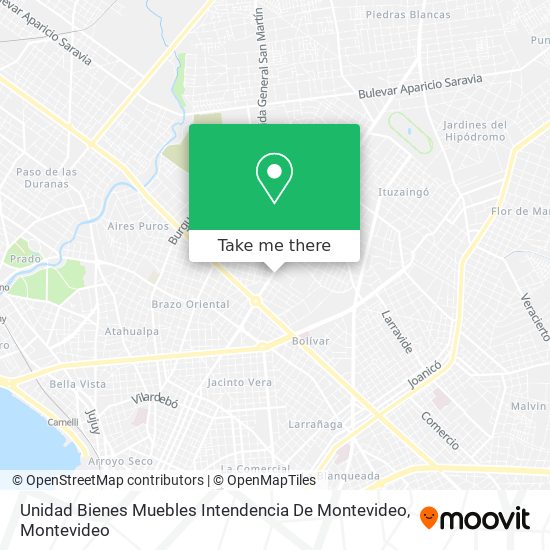 Unidad Bienes Muebles Intendencia De Montevideo map