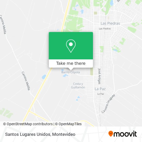 Santos Lugares Unidos map