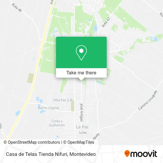 Mapa de Casa de Telas Tienda Nifuri