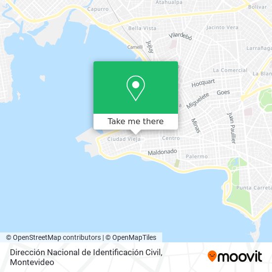 Dirección Nacional de Identificación Civil map