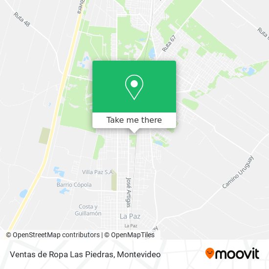 Ventas de Ropa Las Piedras map