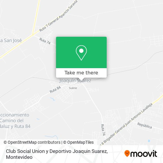Mapa de Club Social Union y Deportivo Joaquin Suarez